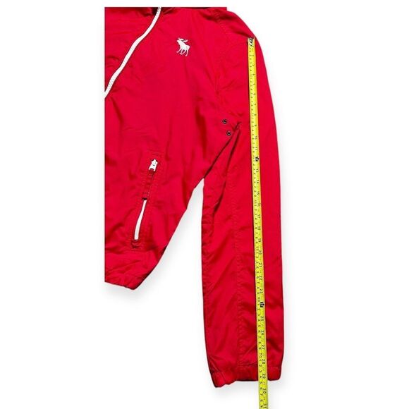Abercrombie & Fitch Jacket XL Rainey Trail Full Zip Red Windbreaker - Picture 6 of 8